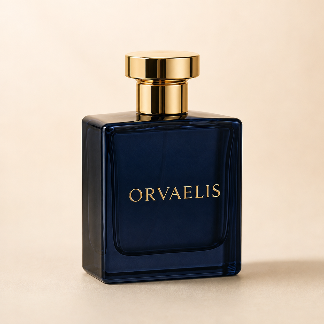 Finished perfume bottle with chemical frosting