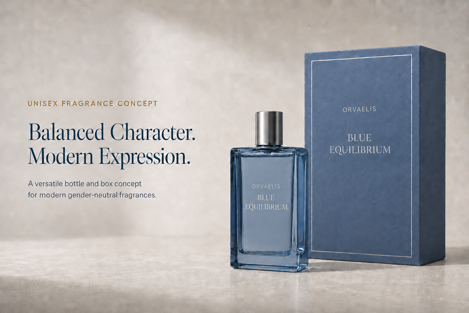 Modern gender-neutral fragrance packaging concept