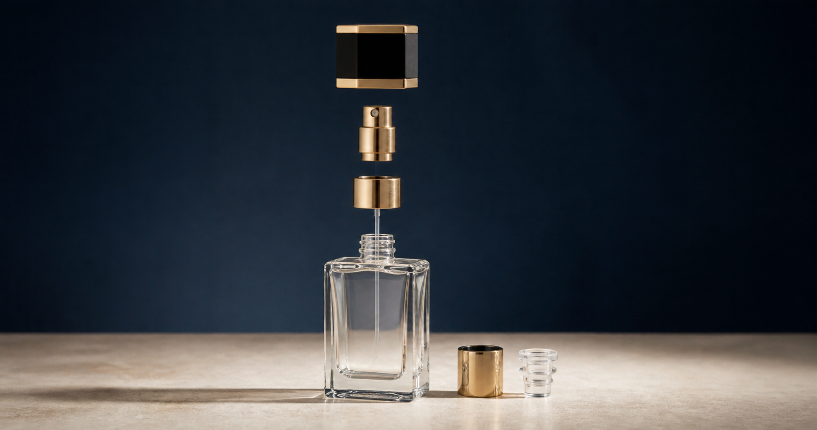 Perfume bottle caps sprayers and components matching guide