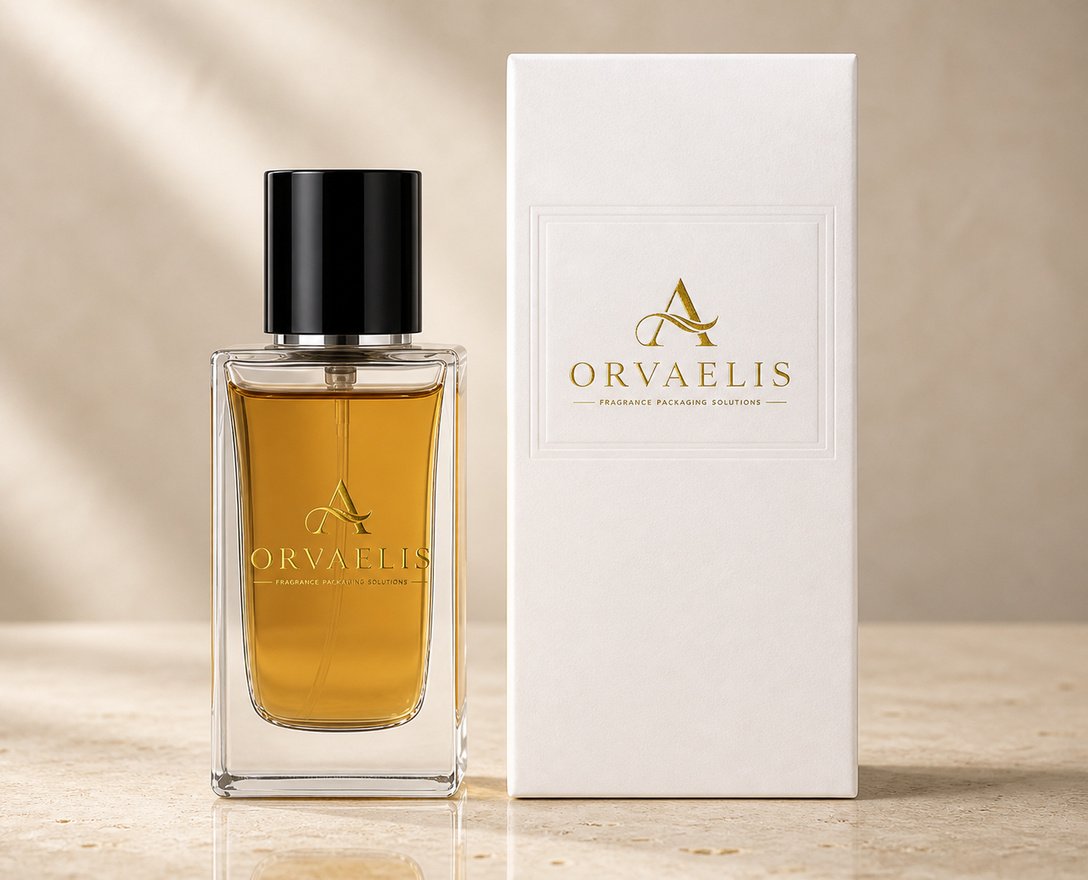 Perfume bottle and packaging box