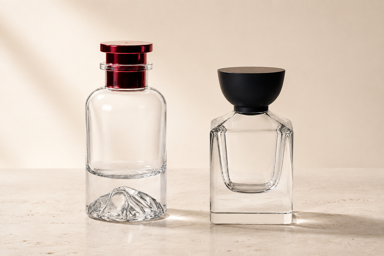 Heavy base perfume bottles