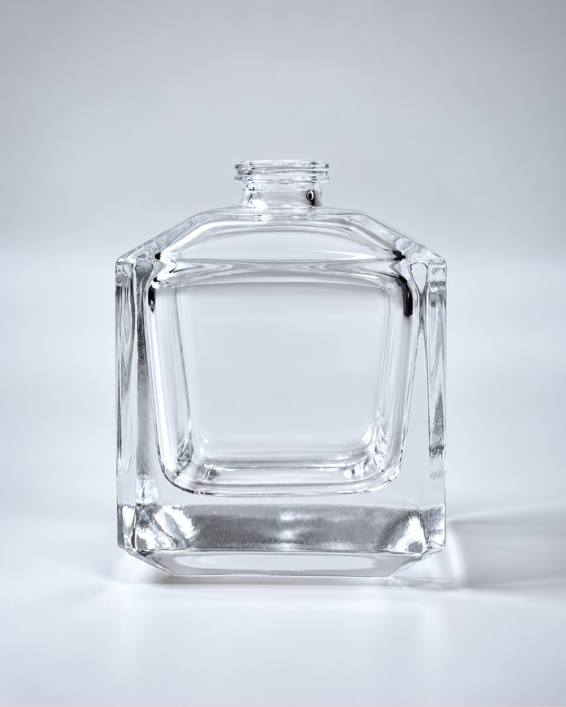 30ml 50ml 100ml Square Perfume Glass Bottle with Thick Base and Sloped Shoulders | GP002
