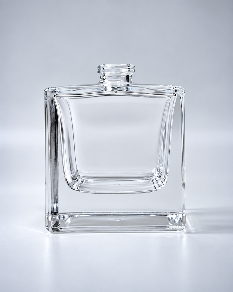 30ml 50ml 100ml Square Perfume Glass Bottle with Flat Shoulders and Thick Base | GP003