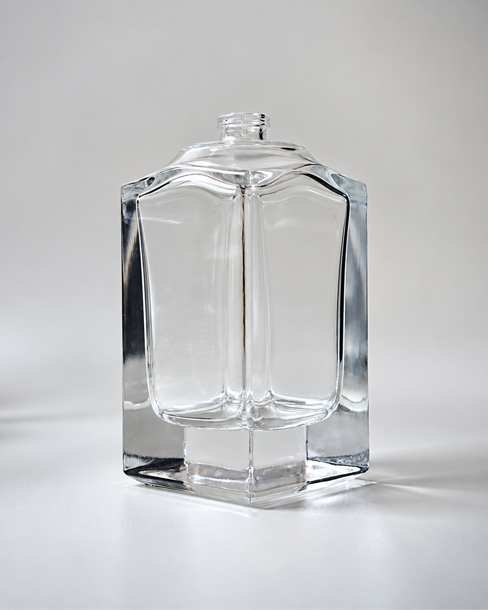 100ml Square Perfume Glass Bottle with Sloped Shoulders and Thick Base | GP005 - Image 2