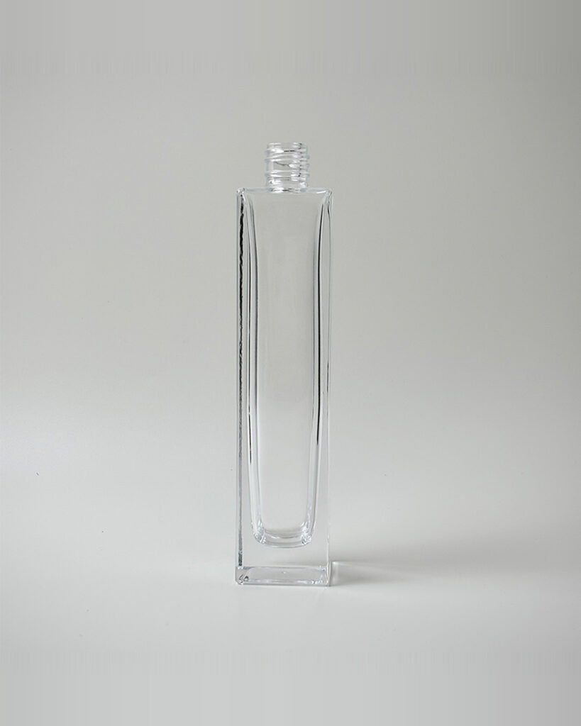 100ml Tall Rectangular Perfume Glass Bottle with Screw Neck | GP051