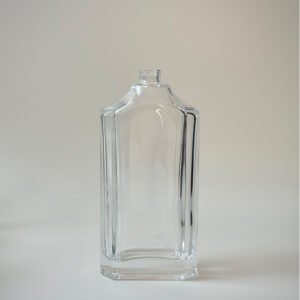 50ml 100ml Clear Rectangular Perfume Glass Bottle with Sloped Shoulders | GP057