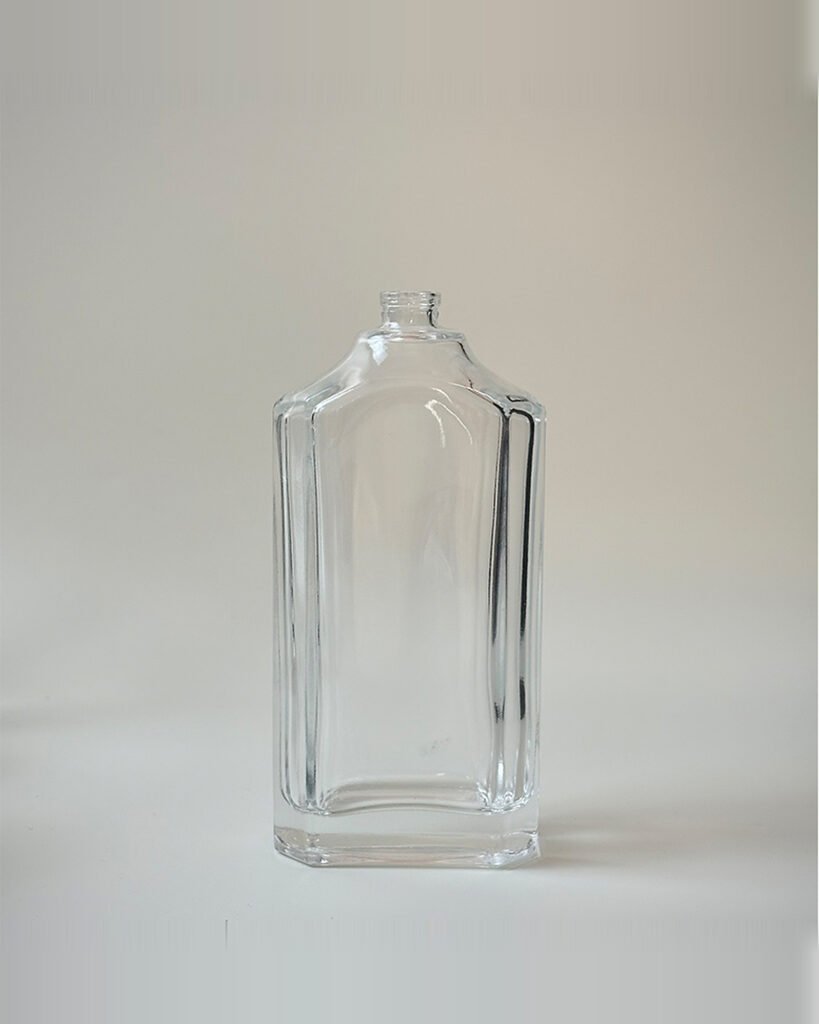 50ml 100ml Clear Rectangular Perfume Glass Bottle with Sloped Shoulders | GP057